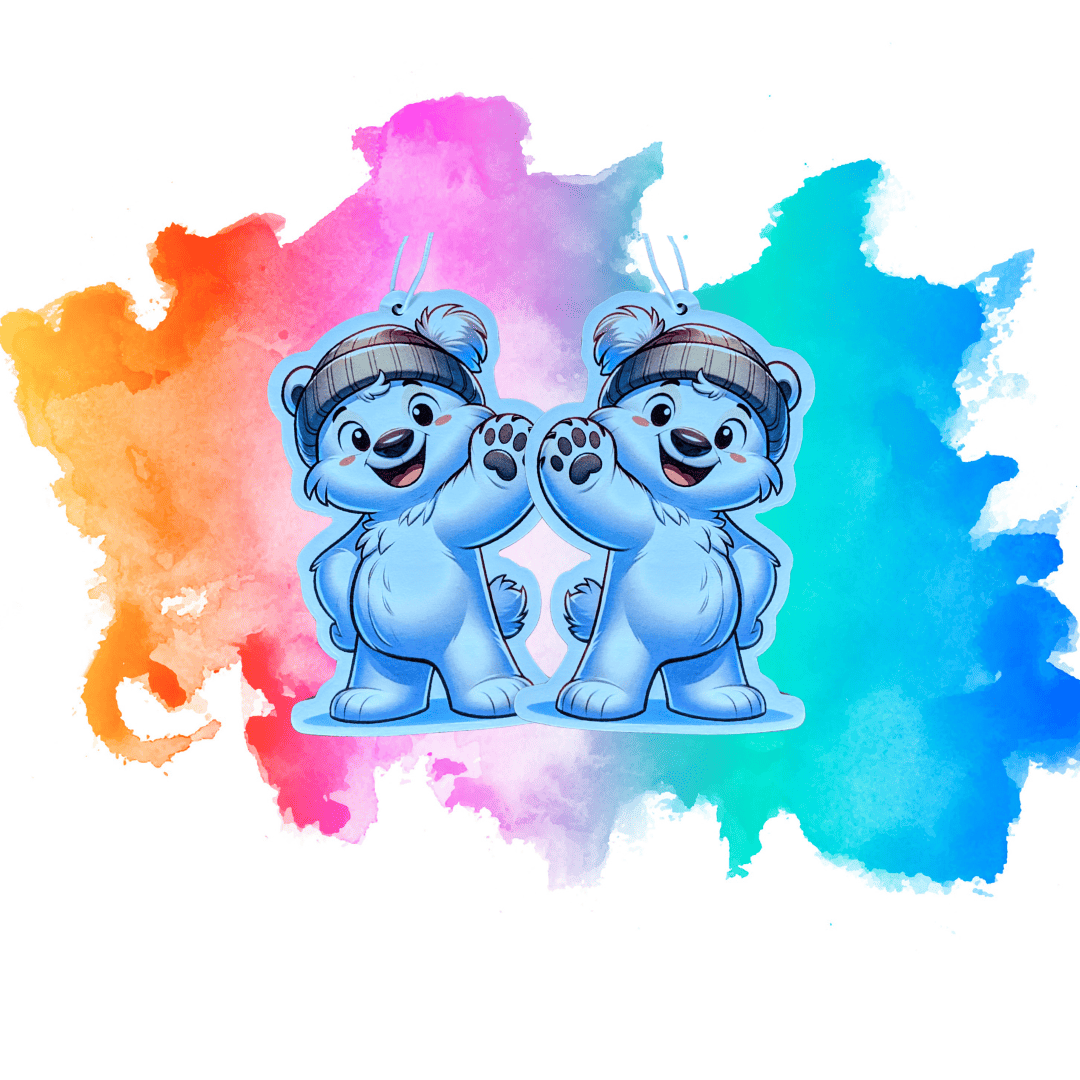 2x Auto Duftbaum / Lufterfrischer Süßer Eisbär - Duft Ocean