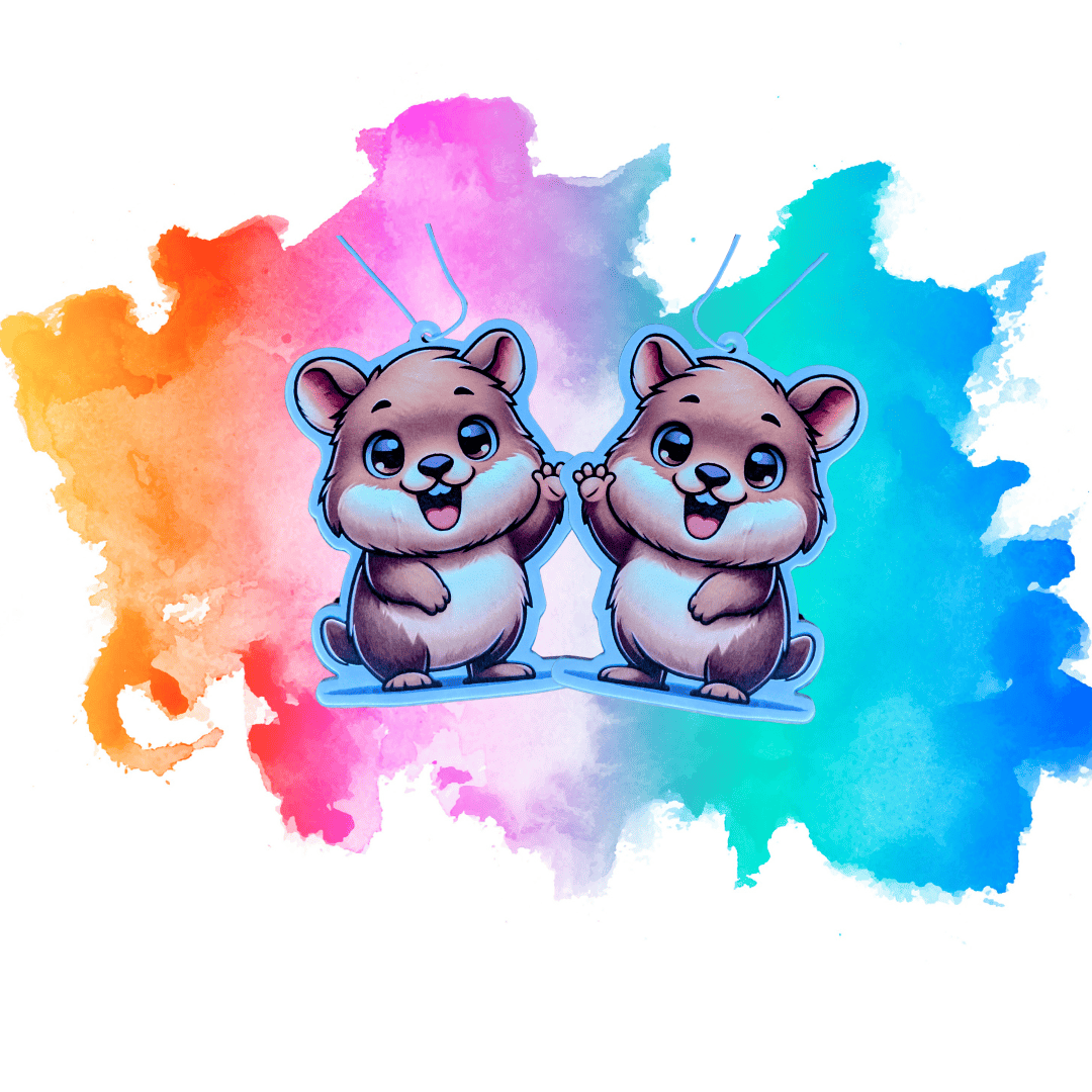 2x Auto Duftbaum / Lufterfrischer Funny Quokka - Duft Ocean