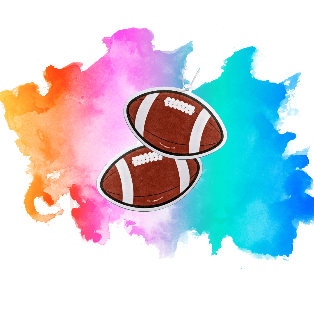 Auto Duftbaum Abbildung von einem American Football in der Farbe Braun
